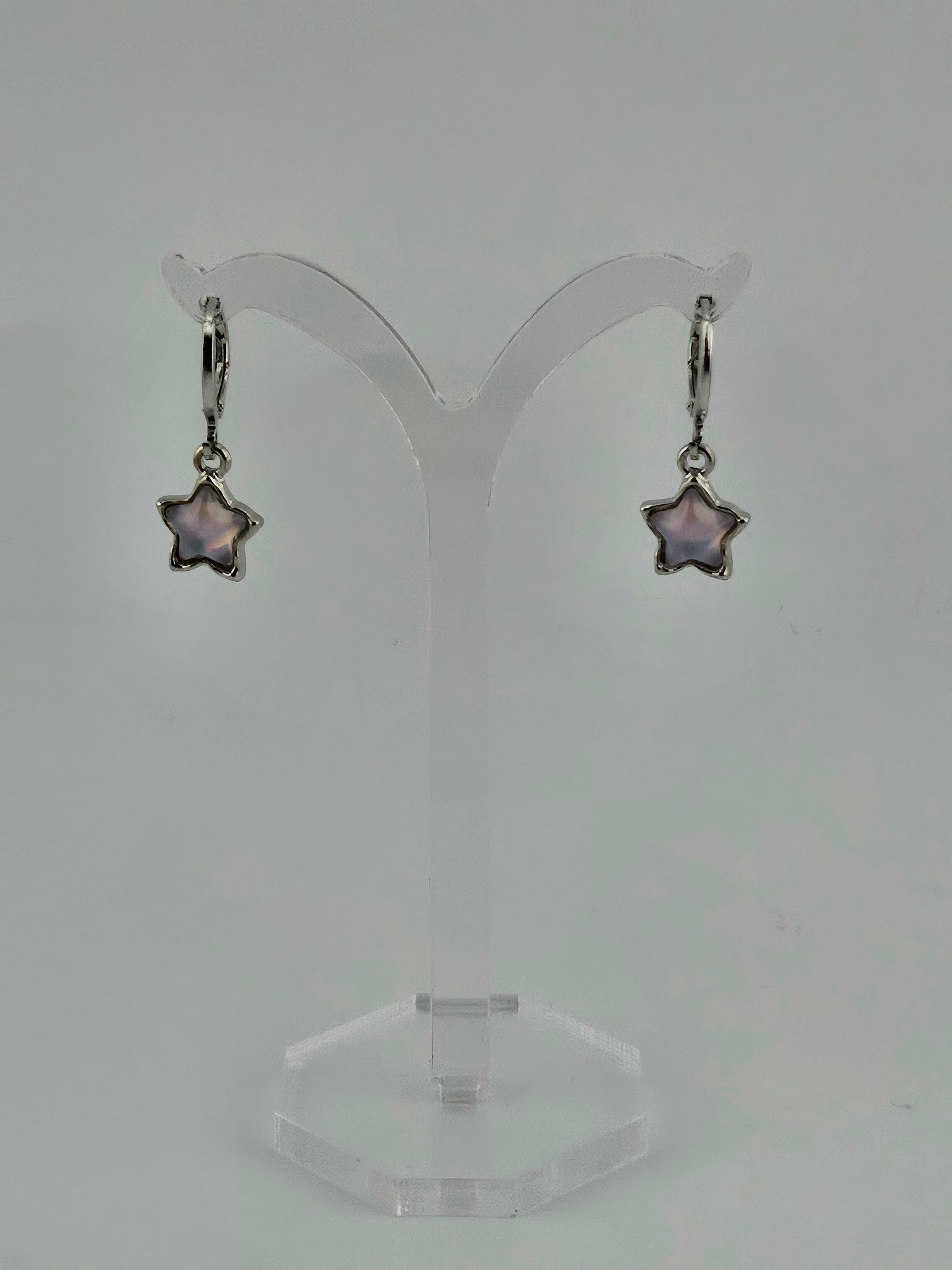 Purple Star Dangle Earrings