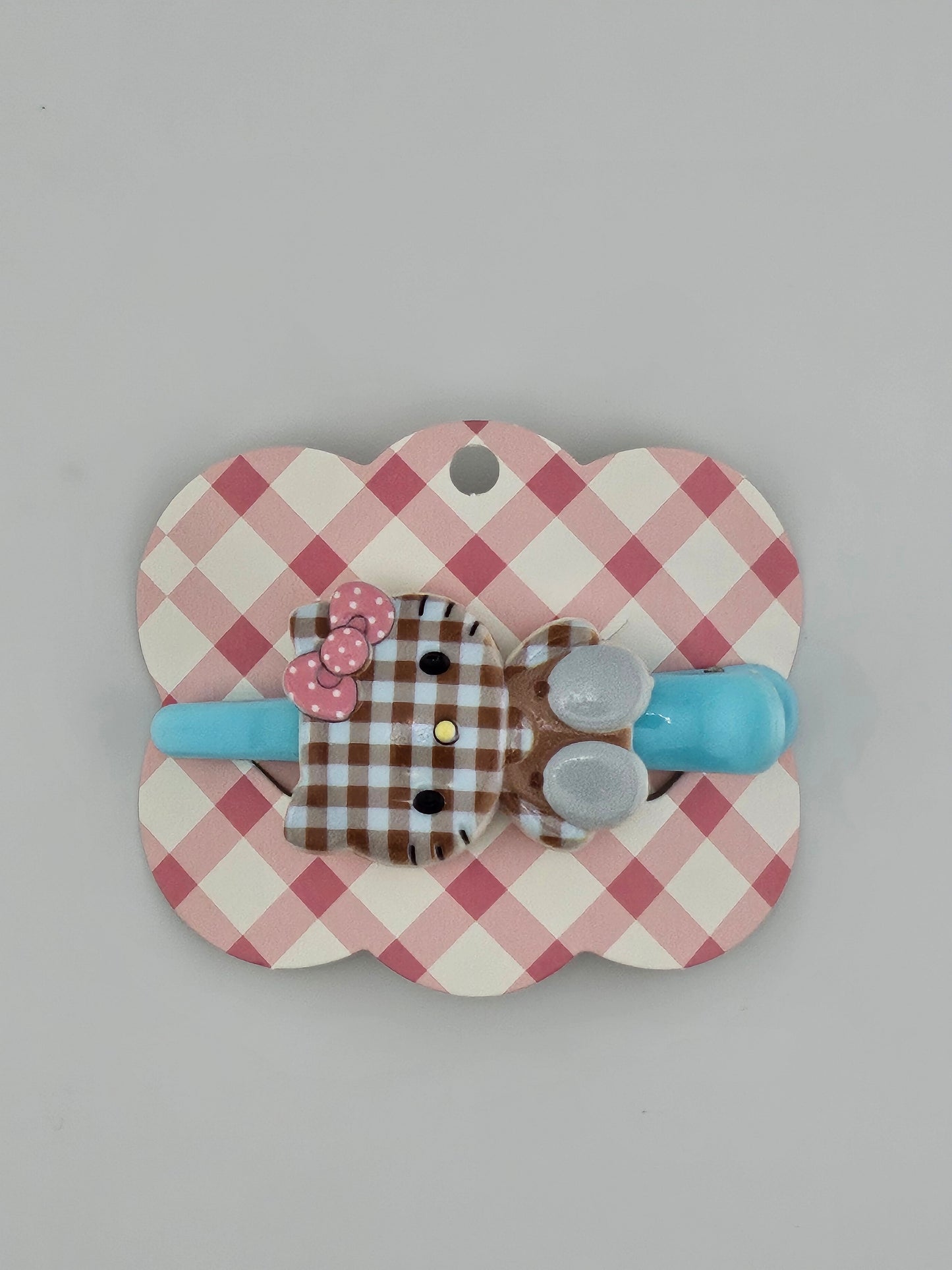 Hello Kitty Plaid Barrettes - Multiple Colors