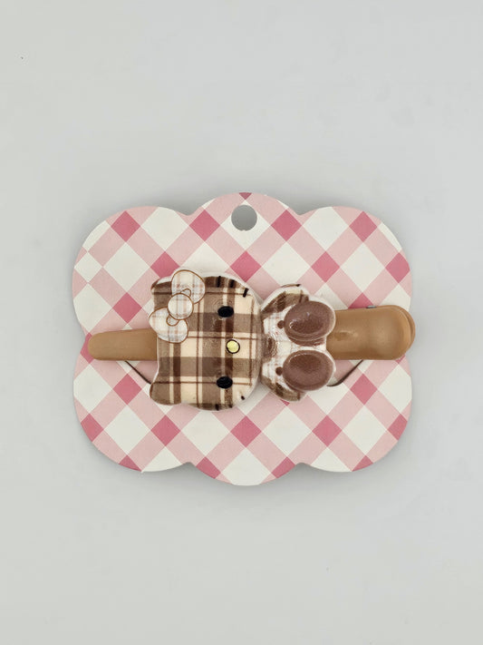 Hello Kitty Plaid Barrette