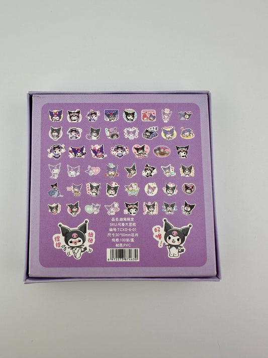 Kuromi Cute Adventure Sticker Set – 100 Pieces