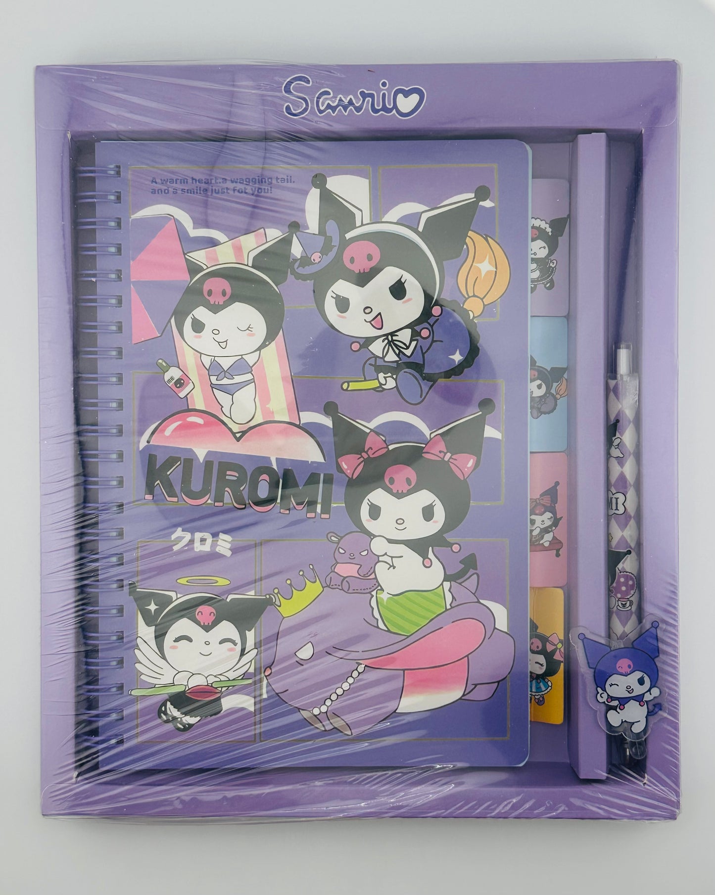 Kuromi Sanrio Stationery Set – Notebook, Pen & Accessories