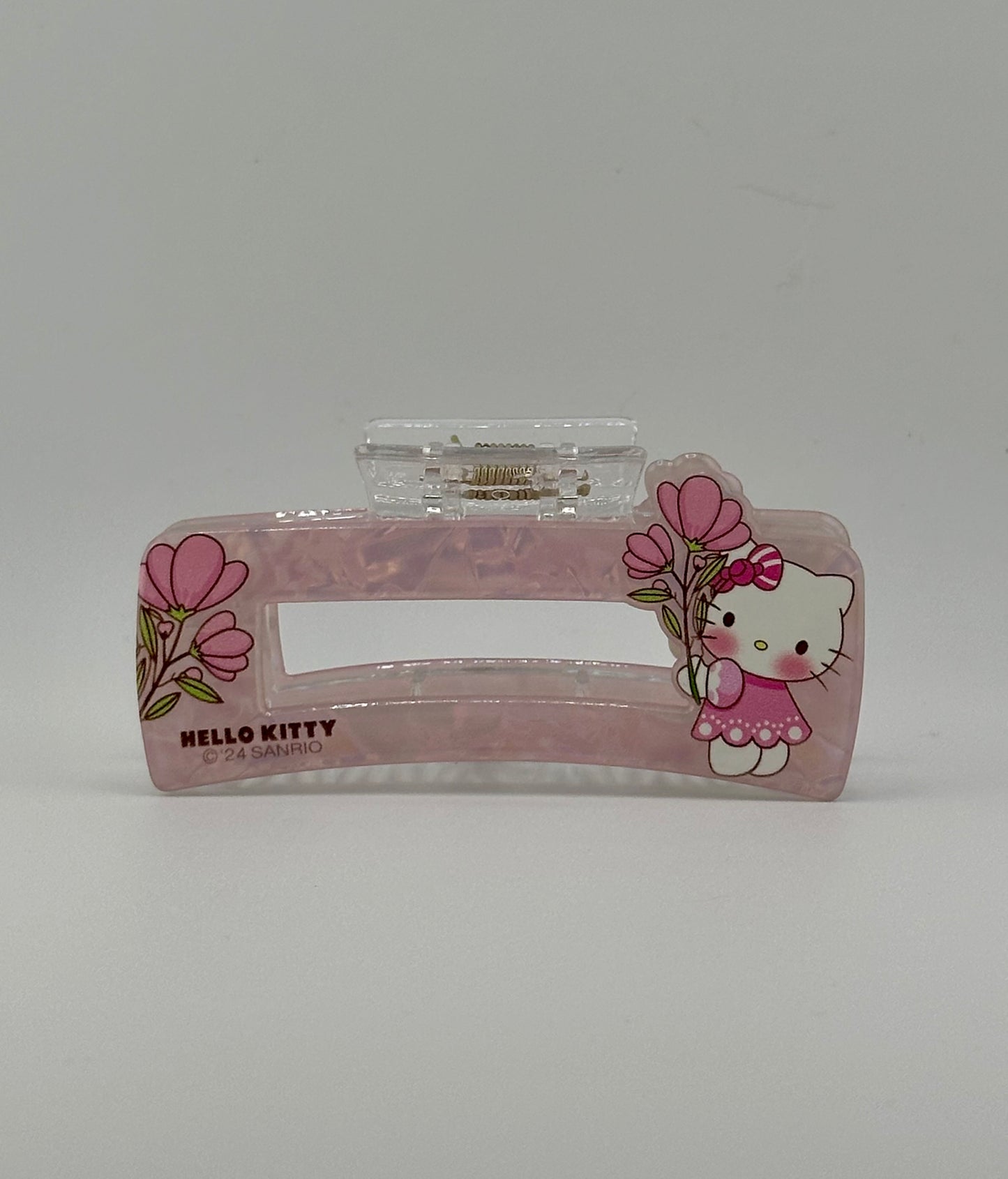 π Hello Kitty Floral Acrylic Hair Claw Clip π