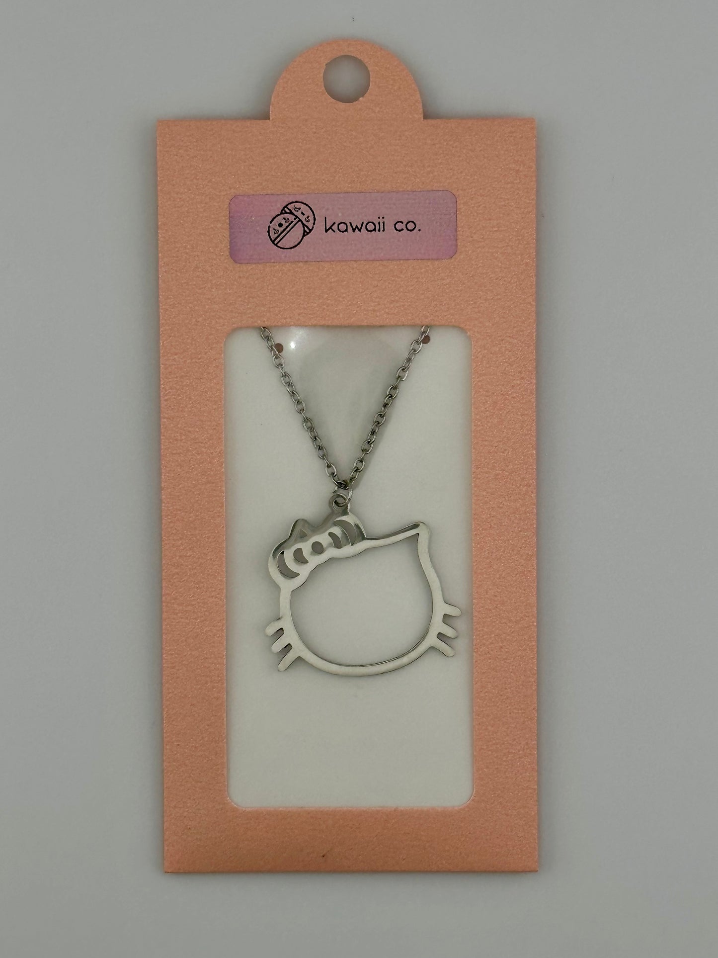 Hello Kitty Outline Pendant Necklace π | Minimalist Kawaii