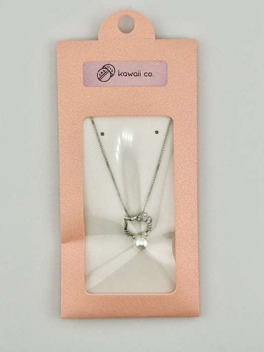 Hello Kitty Rhinestone & Pearl Necklace
