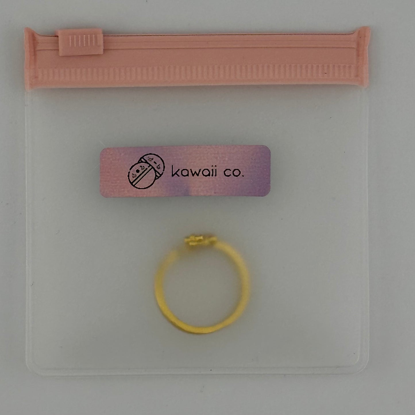 Hello Kitty Adjustable Ring – Gold Tone Kawaii Classic