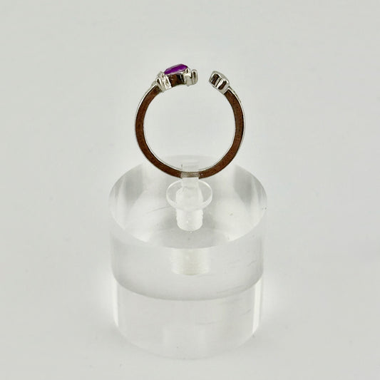 Kuromi Purple Stone Adjustable Ring