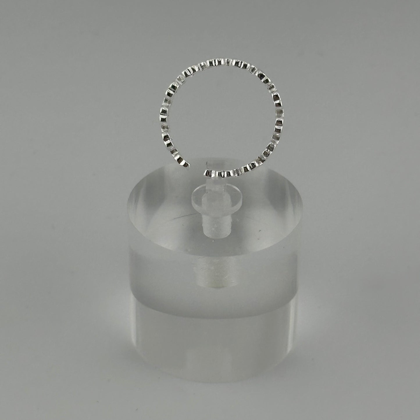 Sterling Silver Mini Hearts Ring β Adjustable & Stackable