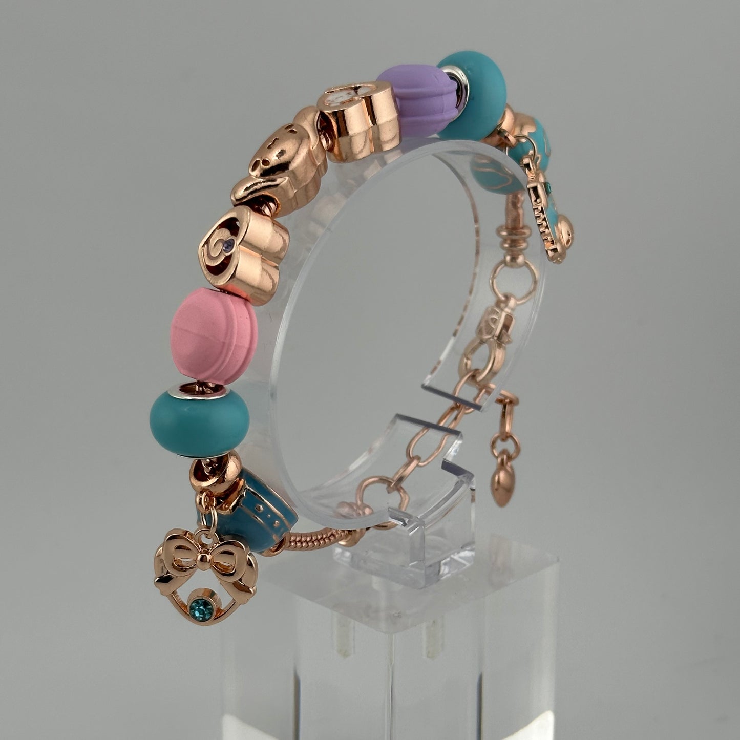 Rose Gold Cinnamoroll Charm Bracelet
