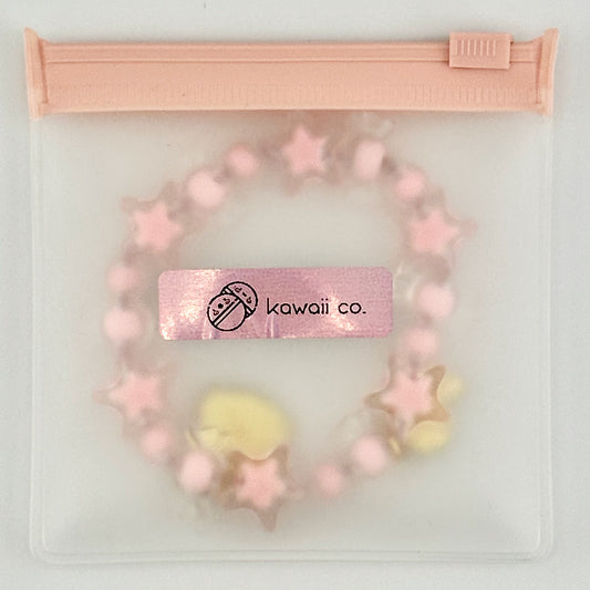 Hello Kitty Pink Stars Beaded Bracelet