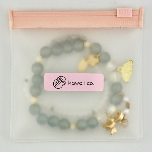 Cinnamoroll Light Blue & White Beaded Bracelet