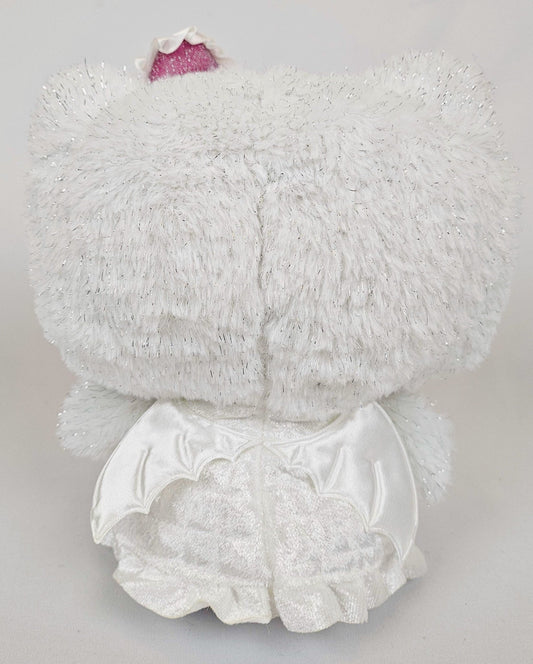 Angel Hello Kitty Kawaii Plush in White Sparkle Dress – Pink Bow - Kawaii Co.