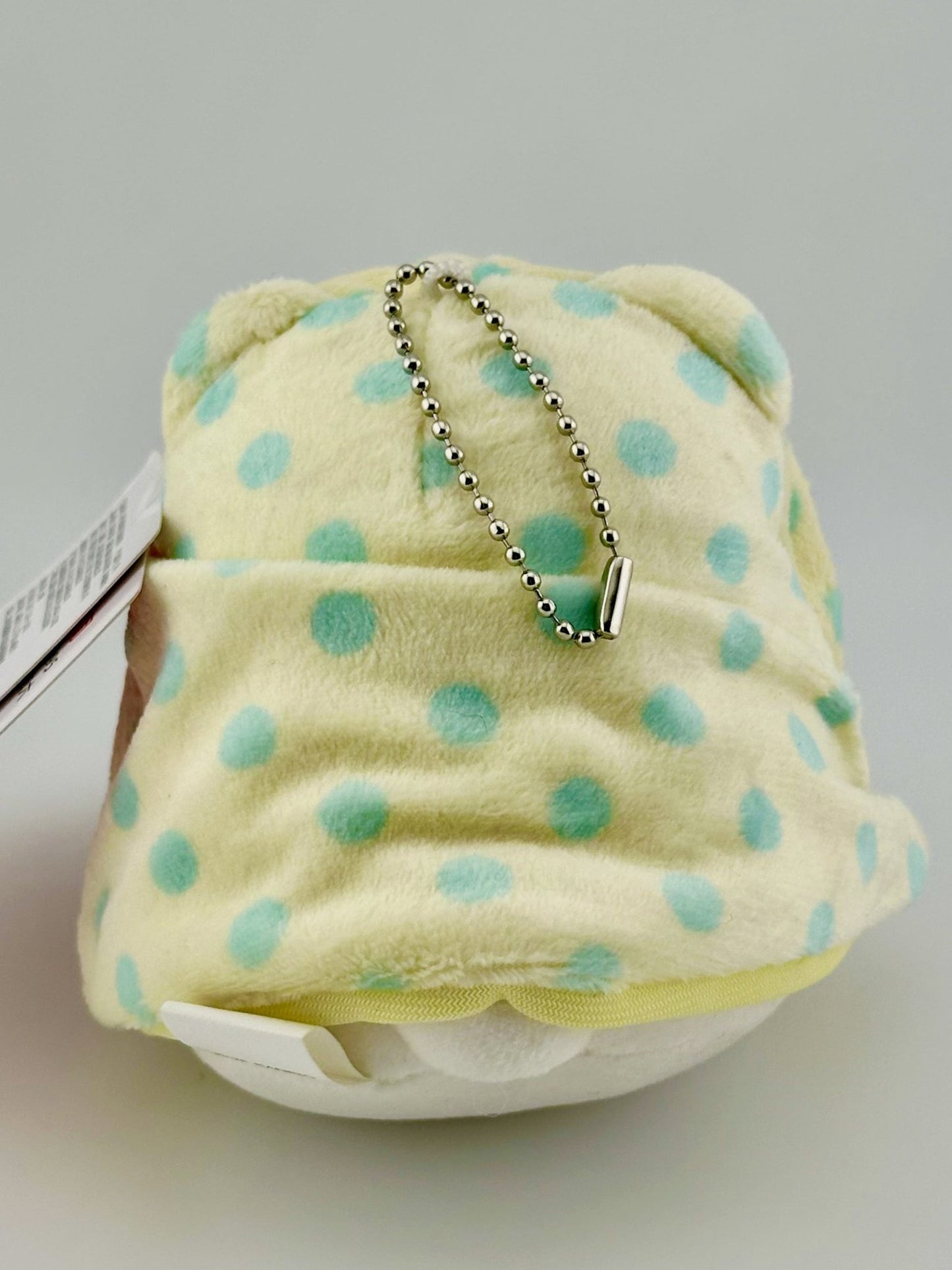 Marumofubiyori Bag Charm Plush – Polka - Dot Hood with Plush Fish - Kawaii Co.