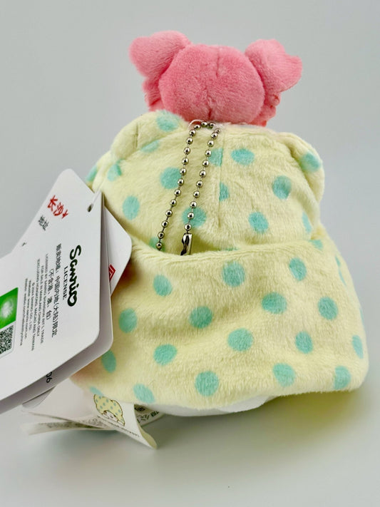 Marumofubiyori Bag Charm Plush – Polka - Dot Hood with Tiny Crab - Kawaii Co.