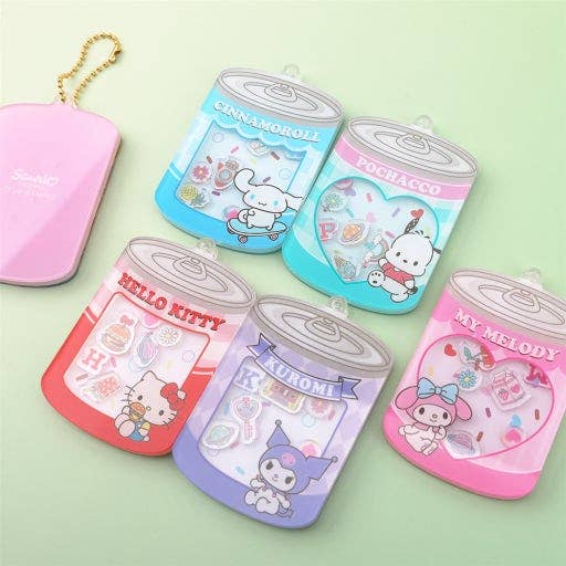 Sanrio Characters Random Shaker Acrylic Keyring – Can Series (1 random piece) - Kawaii Co.