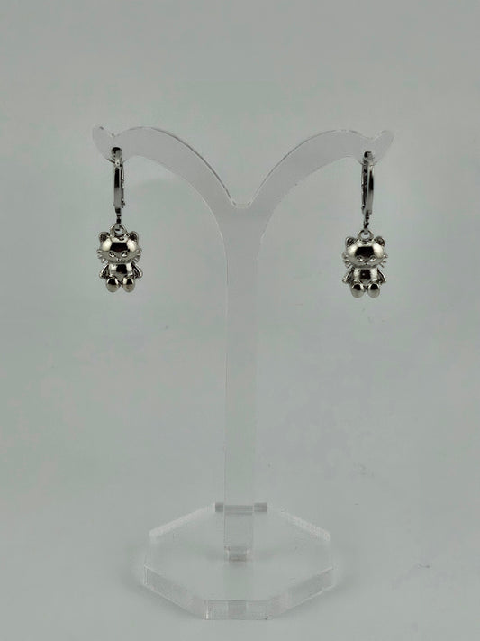 Hello Kitty Silver Drop Earrings