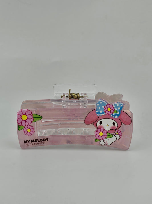 My Melody Pink Hair Claw Clip 🎀 | Sanrio Floral Design
