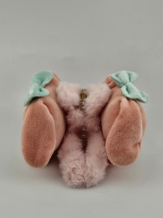 Sweet Bow My Melody Hair Claw – Plush Clip Accessory