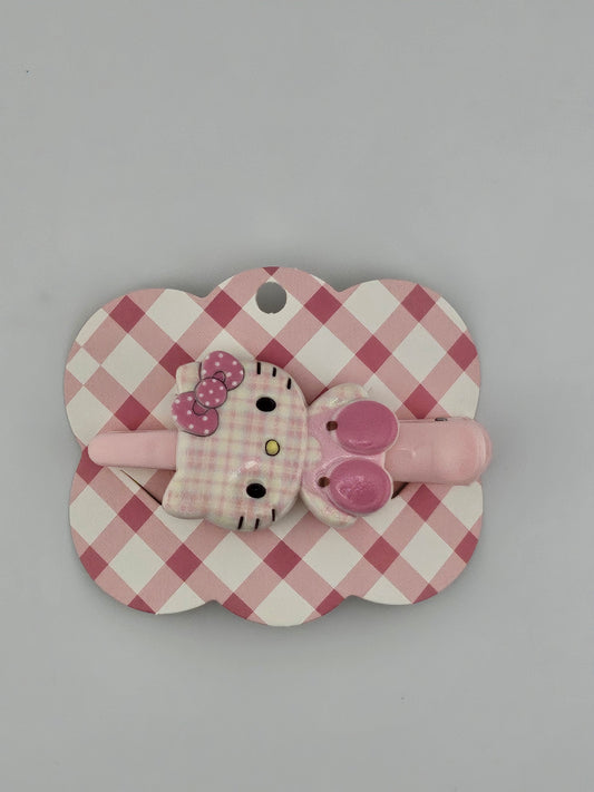 Hello Kitty Plaid Barrettes - Multiple Colors
