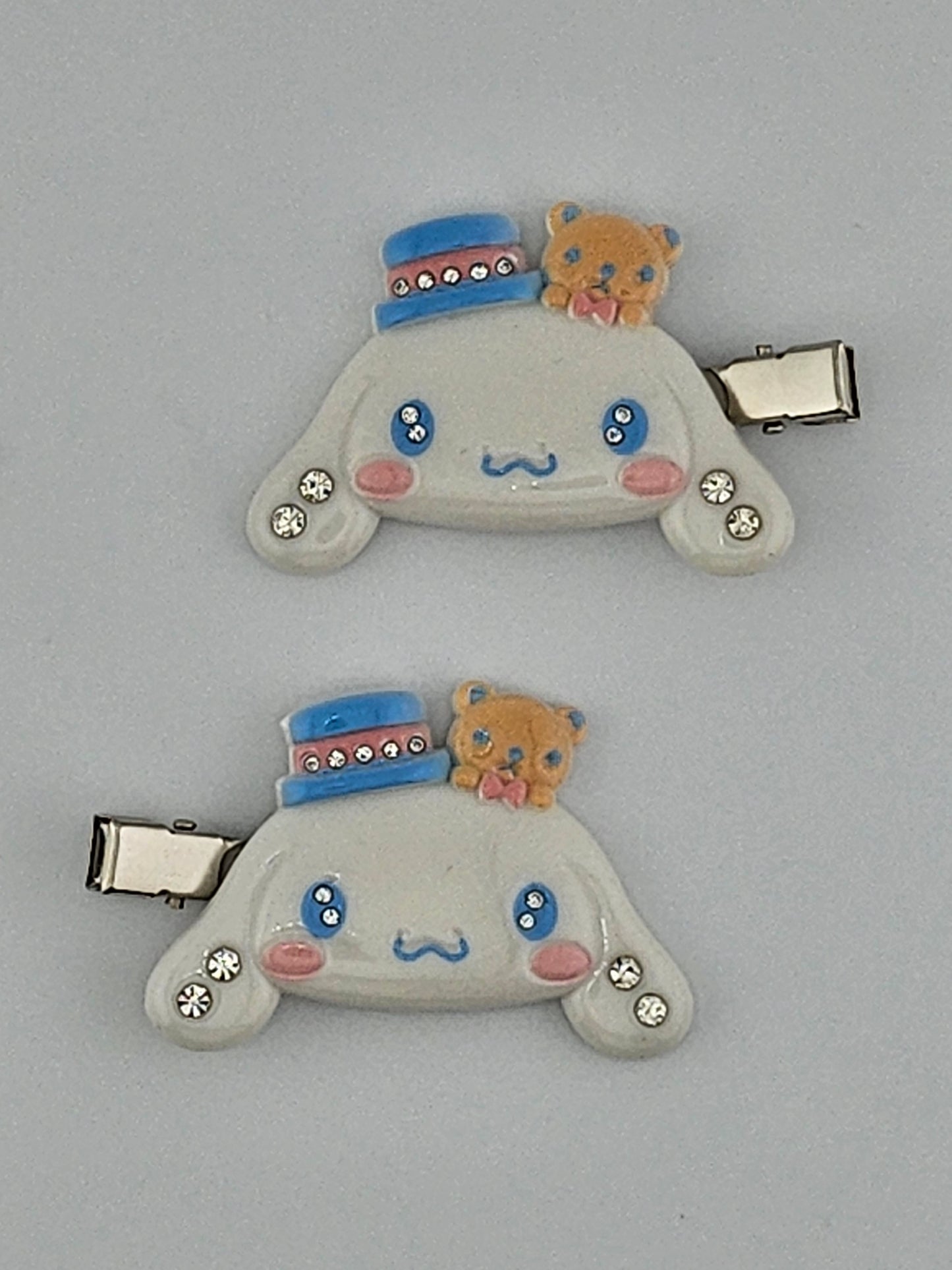 Kawaii Crystal Charm Barrettes – Set of 2