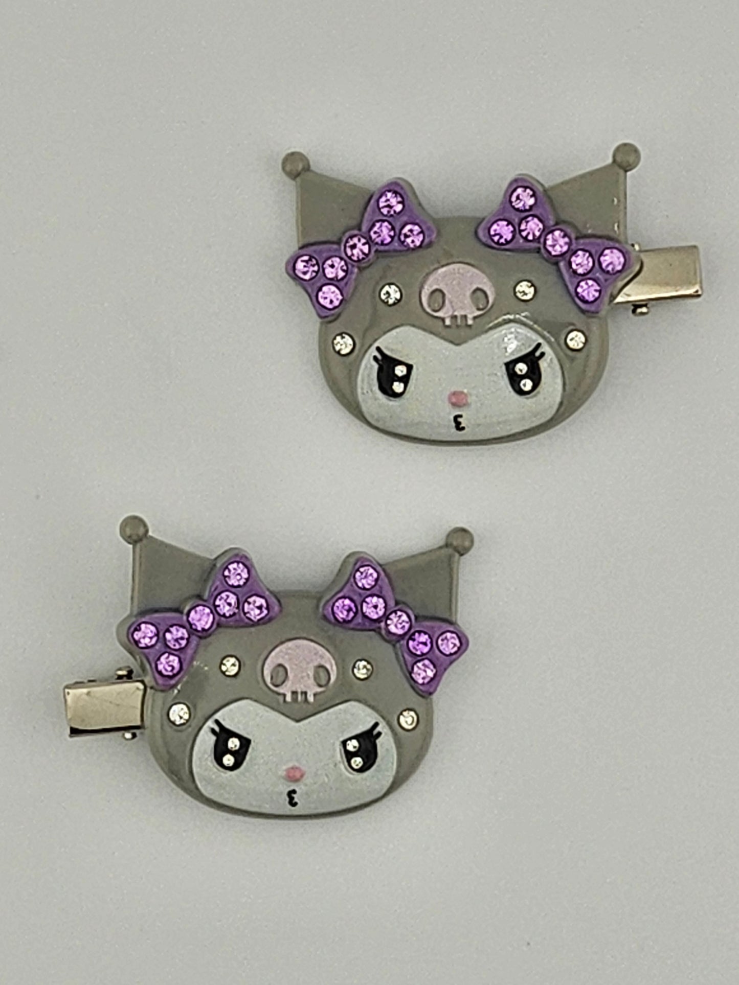 Kawaii Crystal Charm Barrettes – Set of 2