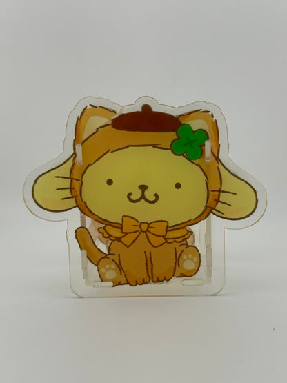 Pompompurin Acrylic Pen Holder | Kawaii Desk Organizer | Cute Sanrio-Inspired Storage