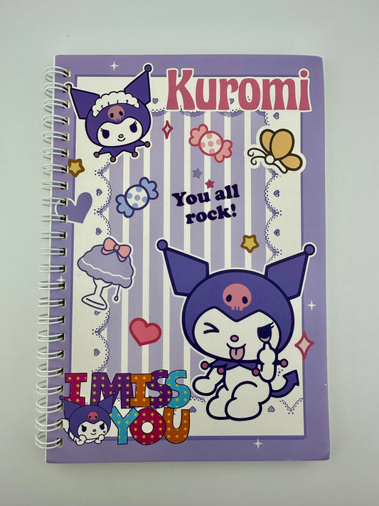 Kuromi Spiral Notebook – Kawaii Lined Journal for School & Journaling