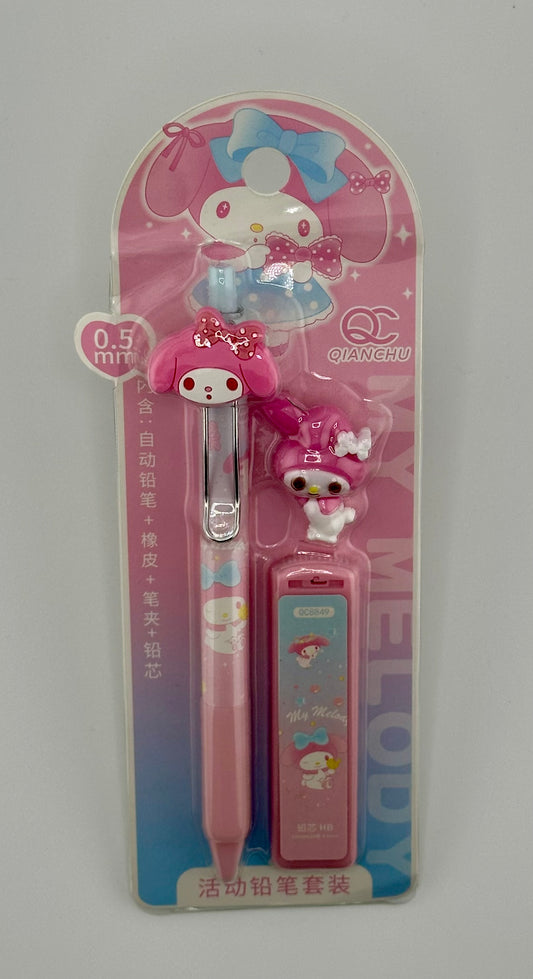 Sanrio Character Mechanical Pencil Set – 0.5mm | My Melody, Pochacco, Kuromi & Cinnamoroll