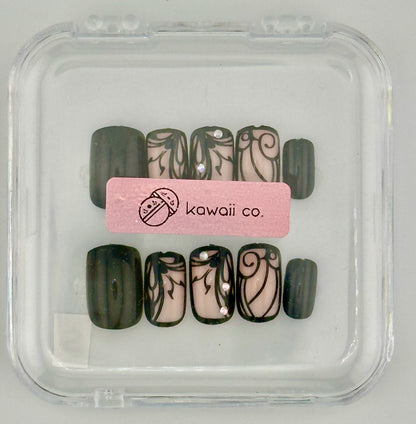 Midnight Lace Press-On Nails