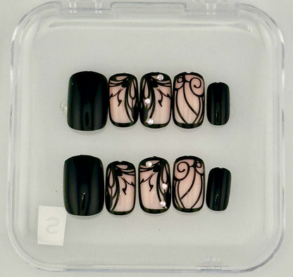 Midnight Lace Press-On Nails