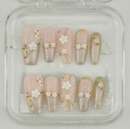 Moonlit Blossom Press-On Nails