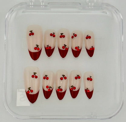 Cherry Jubilee Press-On Nails