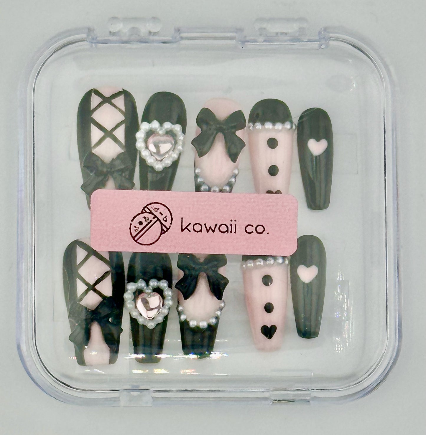 Noir Coquette Press-On Nails
