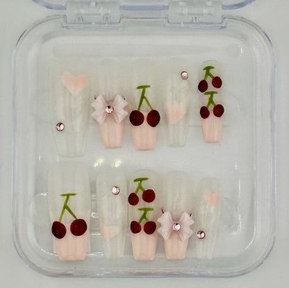 Cherry Kiss Press-On Nails