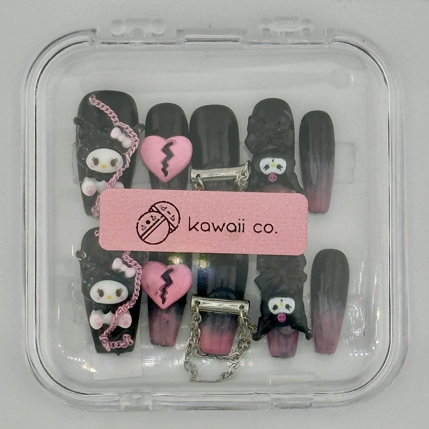 Broken Heart Kuromi Luxe Press-On Nail Set
