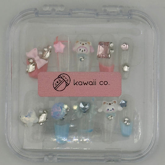 Cotton Candy Cinnamoroll – Frosted Press-On Nail Set