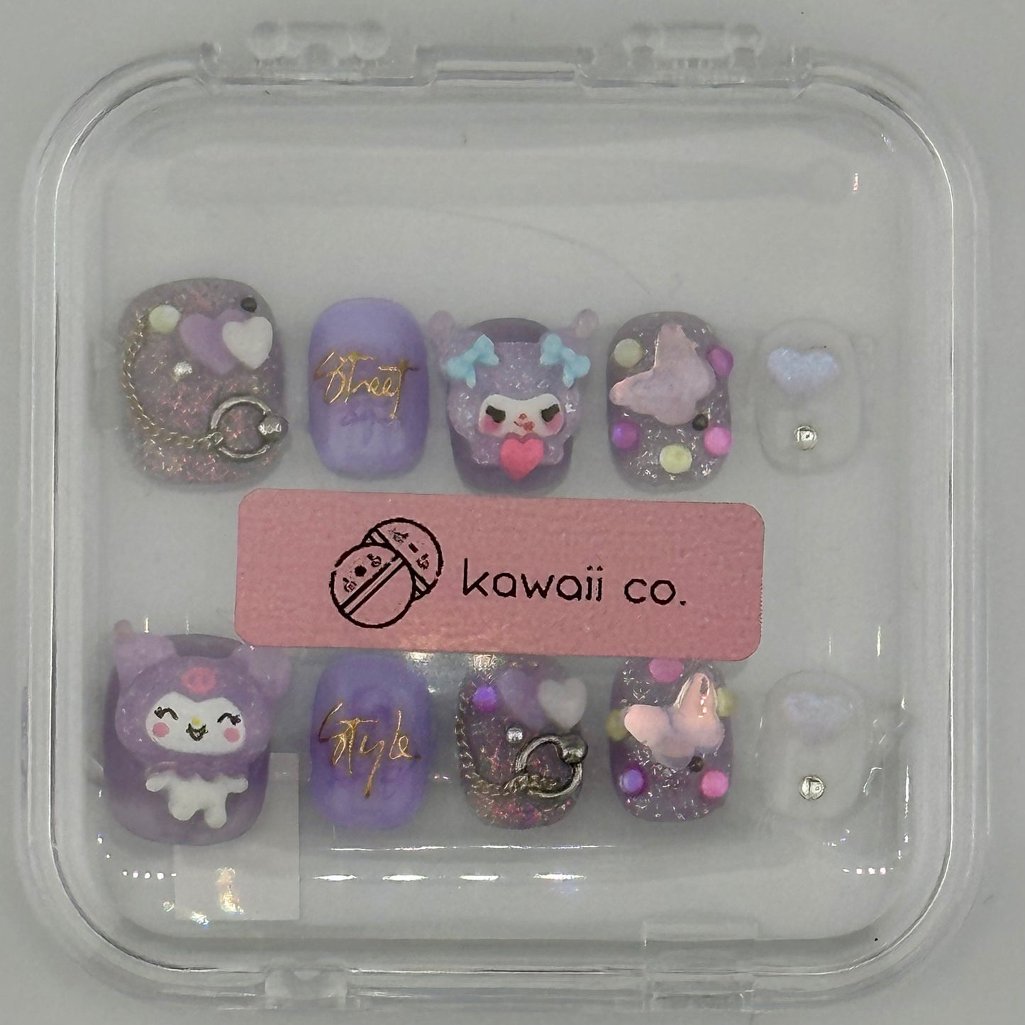 Lavender Dreams Kuromi Nail Set