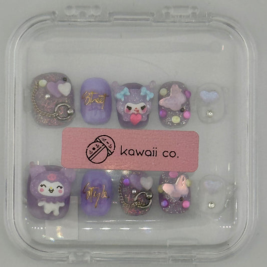 Lavender Dreams Kuromi Nail Set