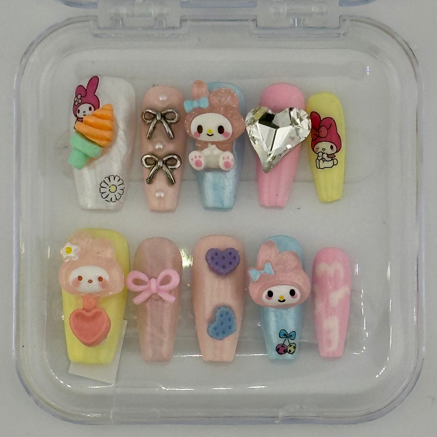My Sweet Melody Dreams – 3D Kawaii Press-On Nail Set