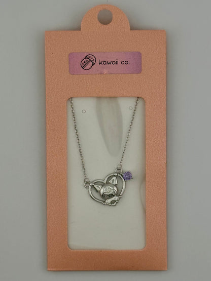 Kuromi Heart Pendant Necklace