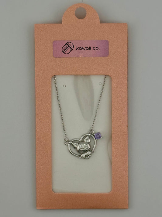 Kuromi Heart Pendant Necklace