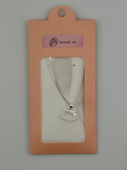 Hello Kitty Crystal Outline Necklace ✨ | Dainty Sparkle