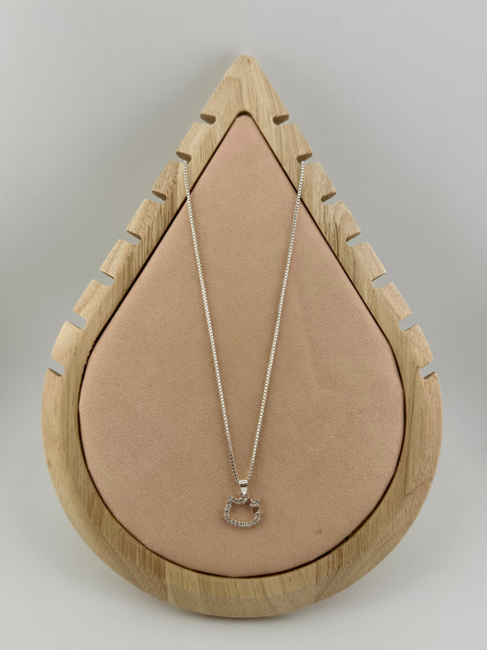 Sparkle Kitty Crystal Pendant Necklace