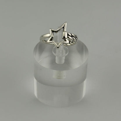 Sterling Silver Adjustable Star Ring – Celestial Cutie Style