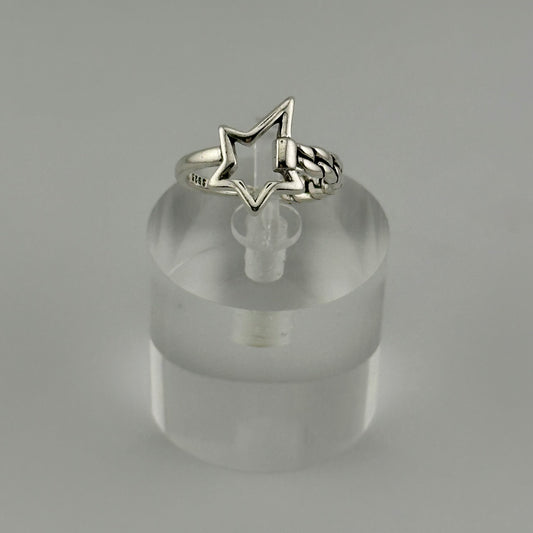 Sterling Silver Adjustable Star Ring – Celestial Cutie Style