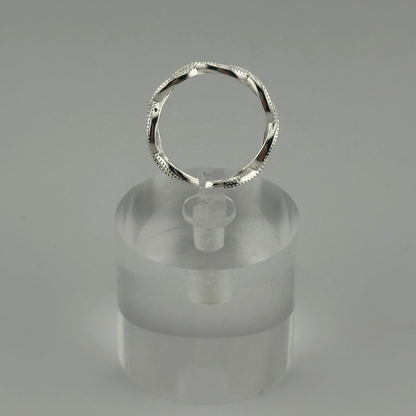 Sterling Silver Dainty Heart Ring – Adjustable & Elegant