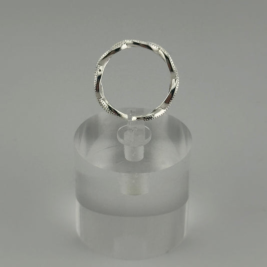 Sterling Silver Dainty Heart Ring – Adjustable & Elegant