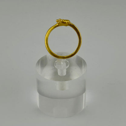 Hello Kitty Adjustable Ring – Gold Tone Kawaii Classic