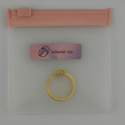 Hello Kitty Adjustable Ring – Gold Tone Kawaii Classic