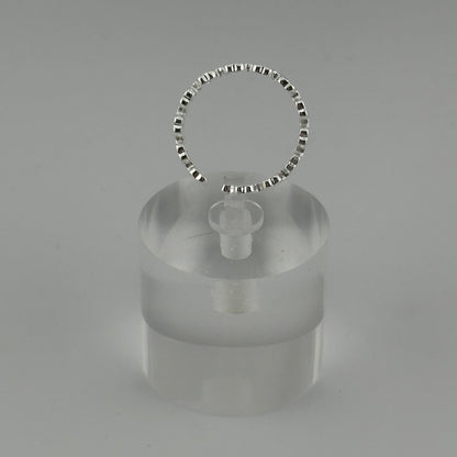 Sterling Silver Mini Hearts Ring – Adjustable & Stackable
