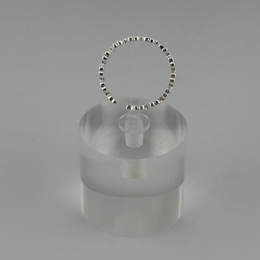 Sterling Silver Mini Hearts Ring – Adjustable & Stackable